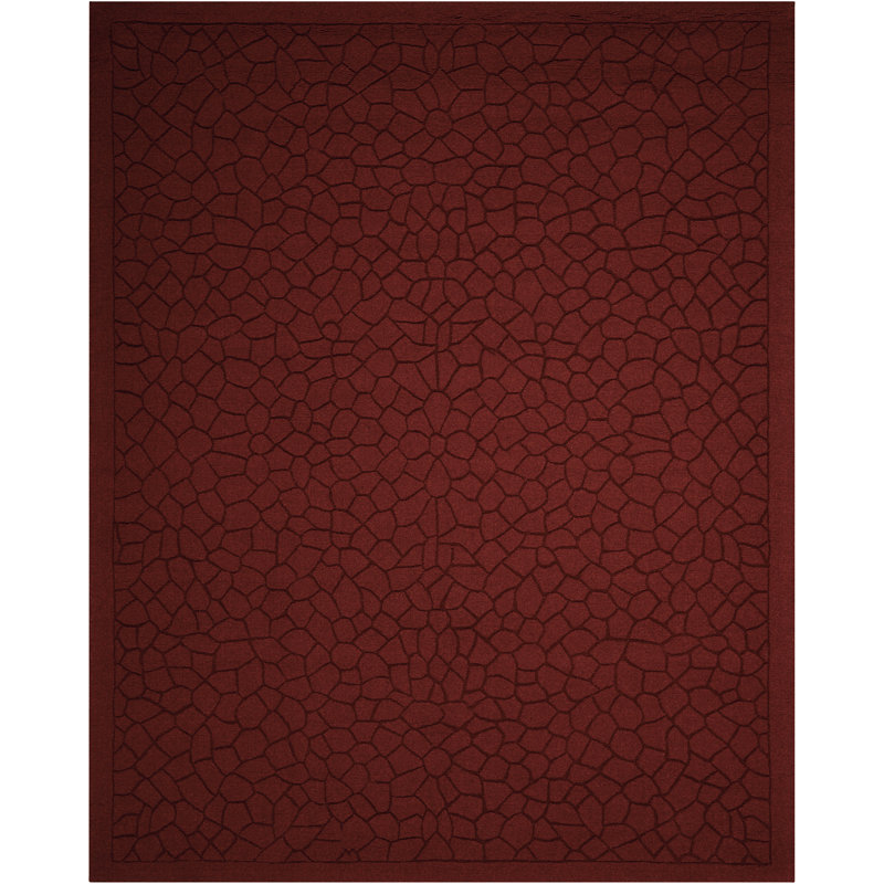 Garrastegui Wool Geometric Indoor Rug, Rectangle 7'9" x 9'9"