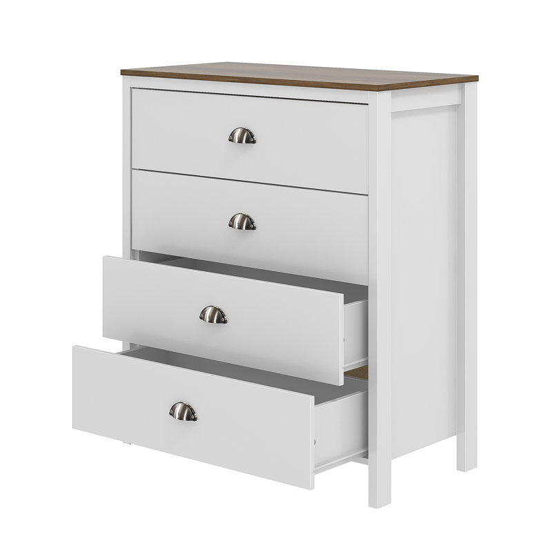  Gina Abilio 4 Drawer Chest, White