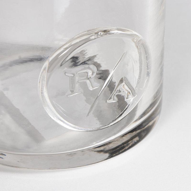 Monogram Glass Votive Small (Clear), 4.25" H x 4" W x 4" D, Clear
