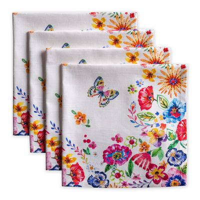 Cotton Floral Square Napkin