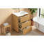 Meuble-lavabo de luxe moderne 24 po avec lavabo en céramique, armoire de salle de bain avec tablette ouverte et rangement fermé