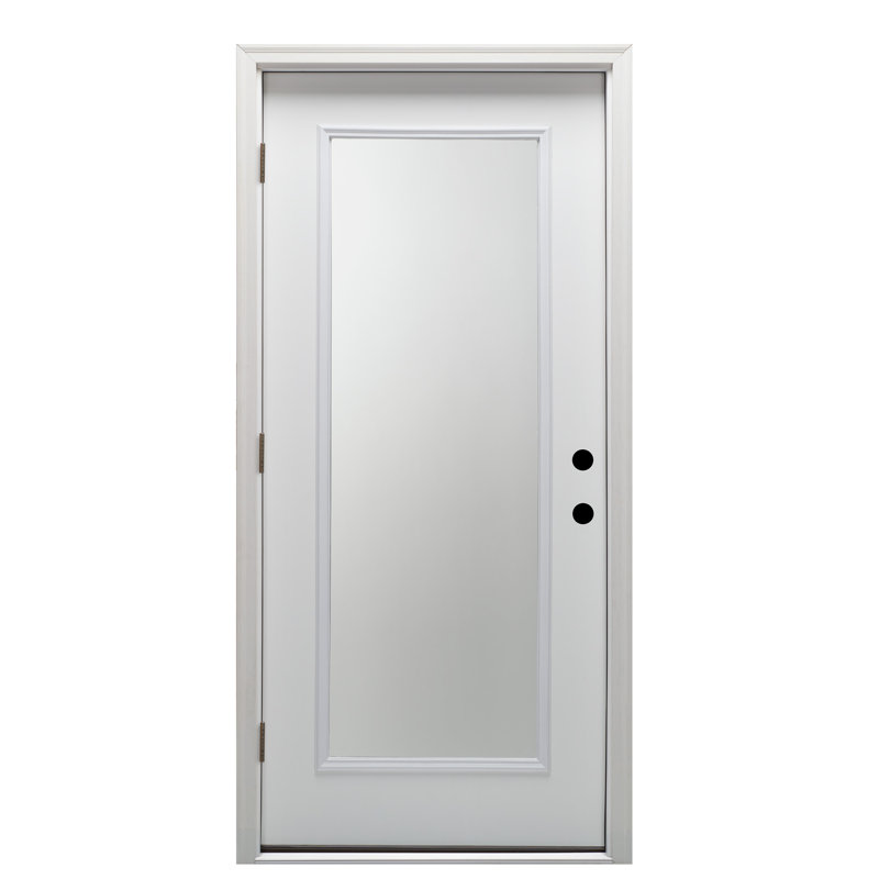 Porte d'entrée avant en verre transparent, Côté droit / vers l'extérieur, H 80 po x l 36 po x P 1,75po, 4,56 po