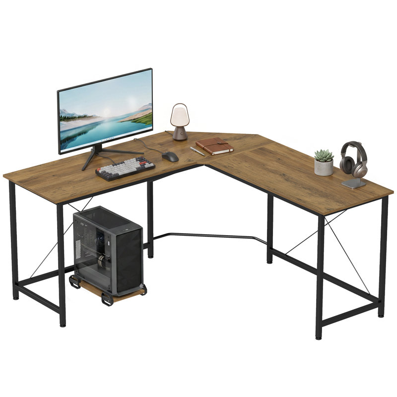 L-Shaped Steel Computer Desk