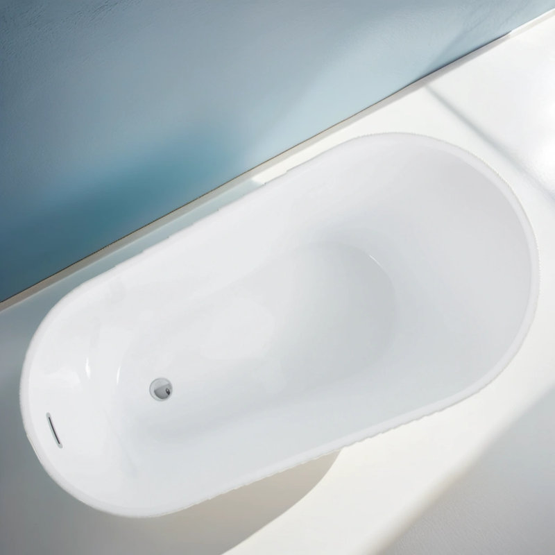 59'' x 30.75'' Freestanding Soaking Acrylic Bathtub