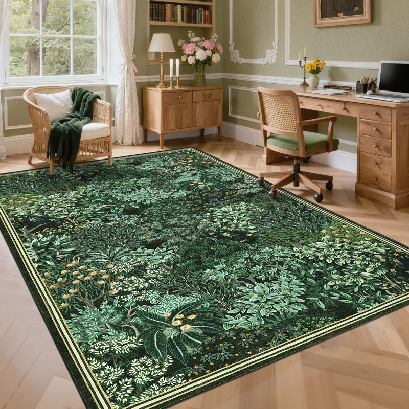 Tapis de jardin Botanical Forest, Rectangle 10 pi x 13 pi, Vert