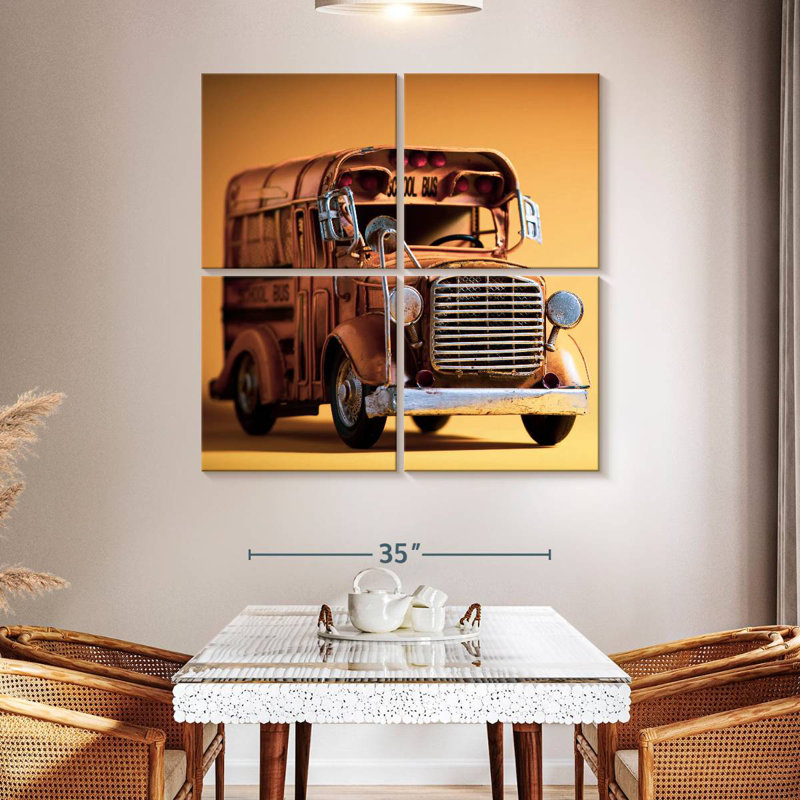 Mehar Old School Bus, H 45 po x l 45 po