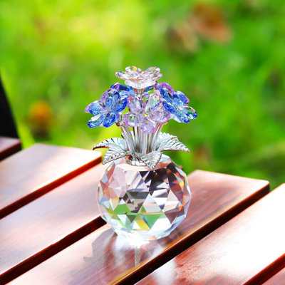 Figurine colorée en cristal K9 Forget Me Not Flower, Forget-Me-Not