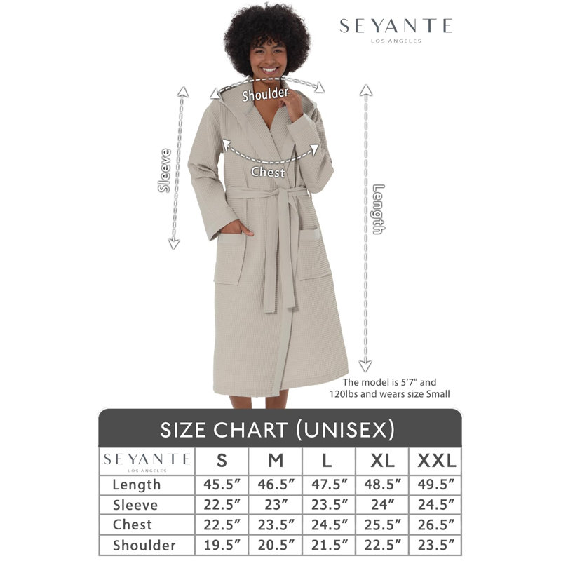 Peignoir à capuchon en coton biologique pour femmes GOTS, L, Vert