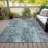 Machine Washable Indoor/Outdoor Cinead ACN1715 Teal Rug-104848125