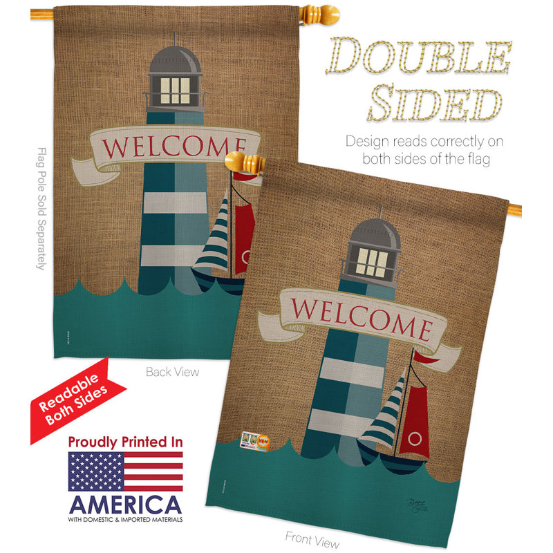 Drapeau de maison en polyester à 2 côtés 40 x 28 po