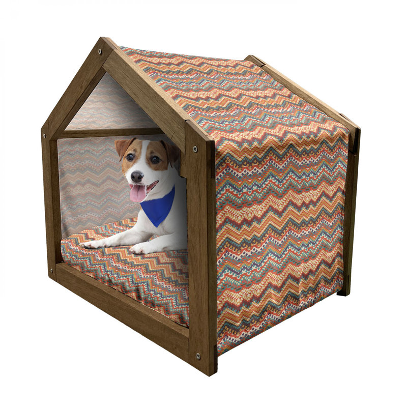 Niche pour chien en bois, H 32,28 po x l 39,37 po x P 28,35 po