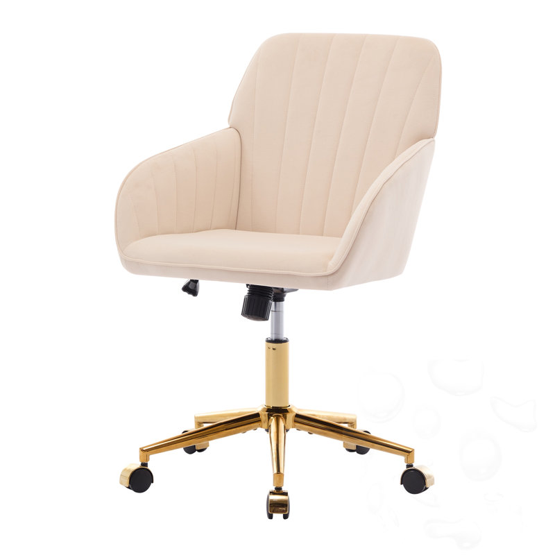 Chaise de bureau pivotante à 360 ° avec roulettes, khaki