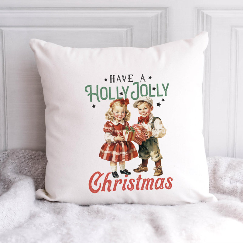 Christmas_26 Polyester/Polyester Blend Reversible Throw Pillow, 20" x 20"