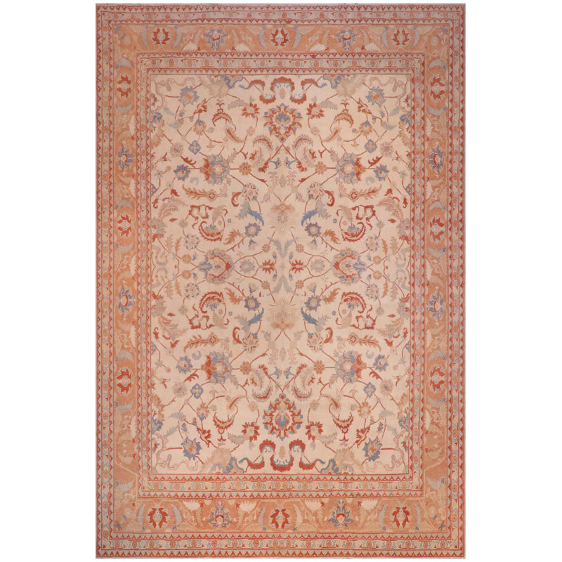 Tapis ivoire unique de 12 pi 9 po x 16 pi 7 po Kellyanna par Arshs Fine Rugs