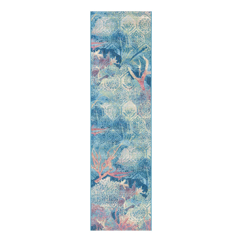 Multi_Unique Loom Edgartown Outdoor Modern Rug, Runner 2'7" x 12'