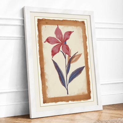 Burgundy Study Botanical - Framed Print
