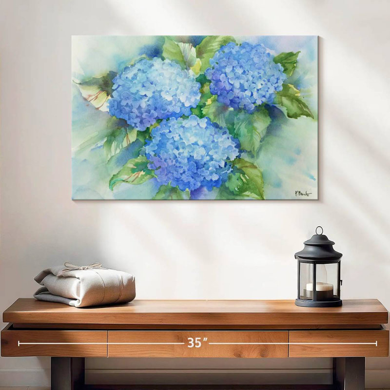 Harnek Sky Blue Hydrangeas, 16" H x 24" W