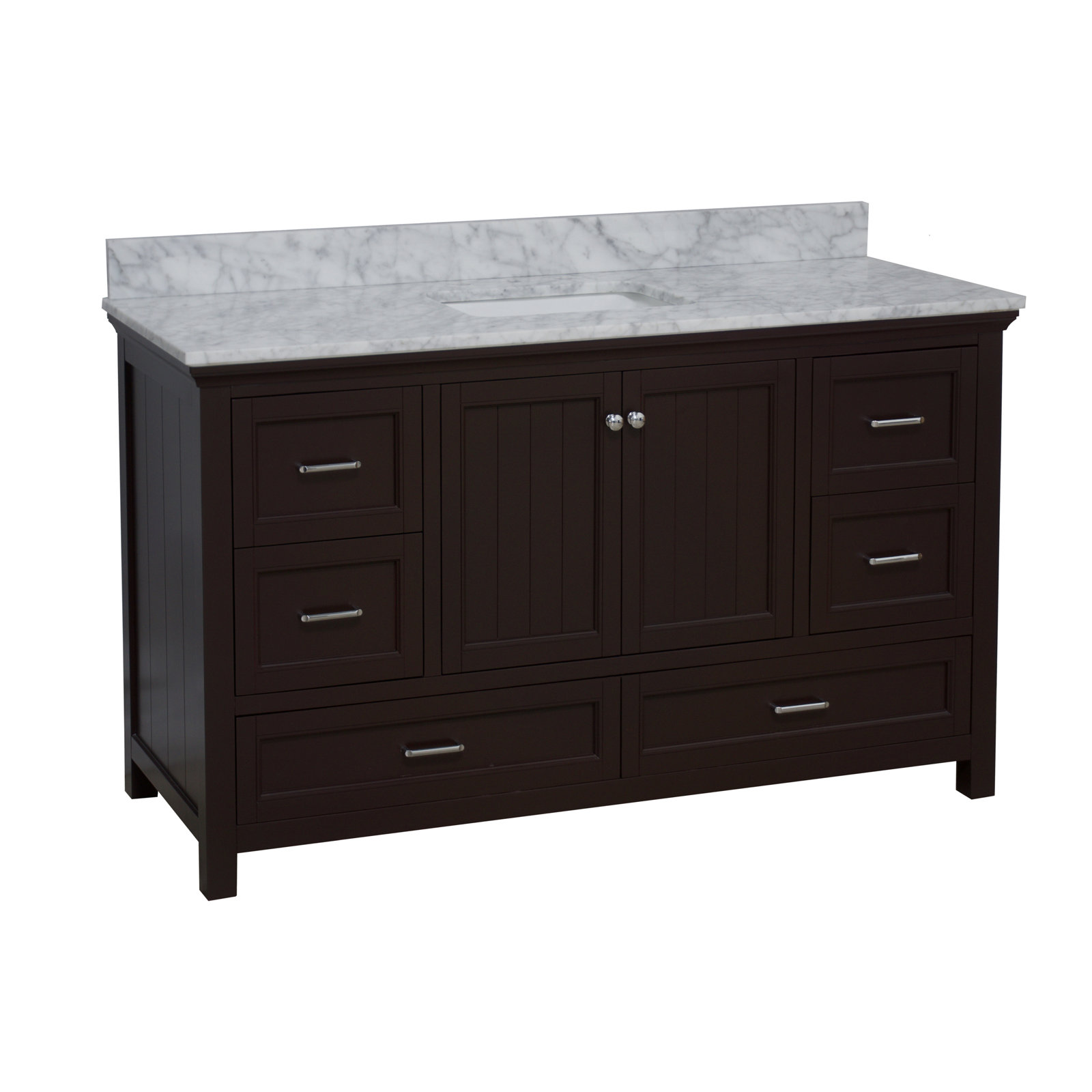 Maven 60" Single Bathroom Vanity Set, Chocolate
