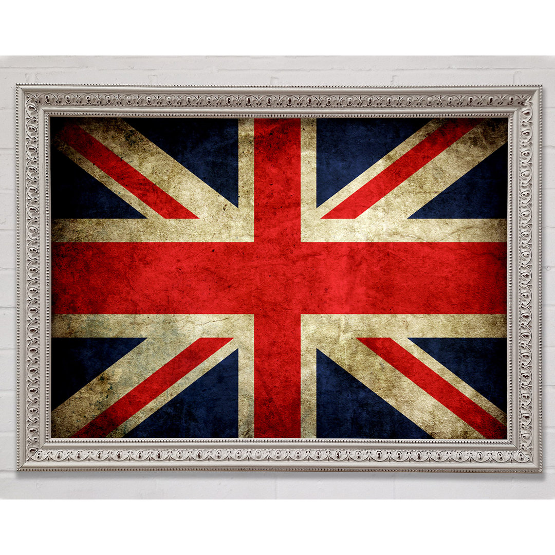 Britische Grunge Flagge - Druck