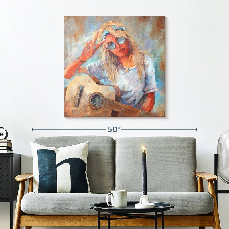 Leisha Peace and Love Square, H 30 po x l 30 po