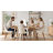 Modern Channel Tufted Upholstered Dining Chairs with Solid Wood Legs-2012503793