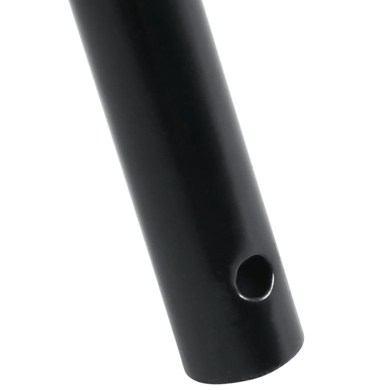 Poignée fourche Vidaxl en acier noir, 50,2 po de long pliable