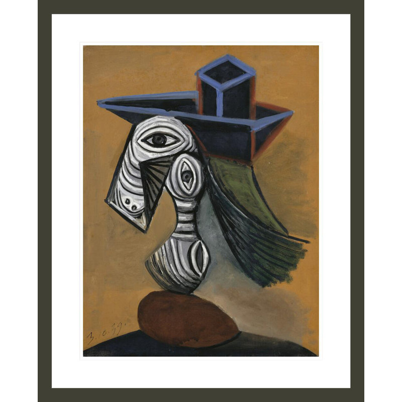 Femme au chapeau bleu par Pablo Picasso, H 28,94 po x l 23,5 po