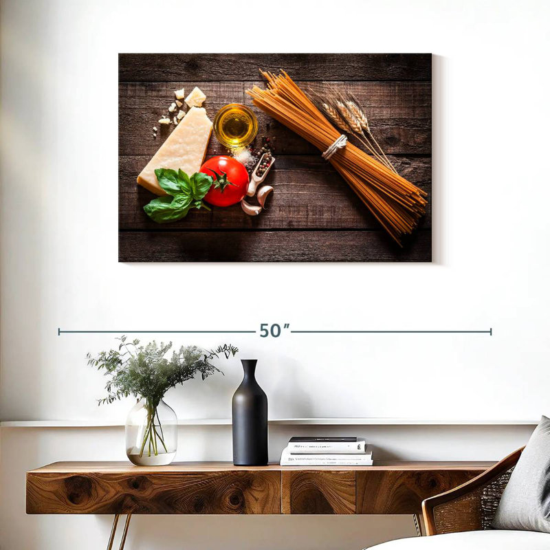 Yarlin Fresh Spaghetti Ingredients, 24" H x 36" W