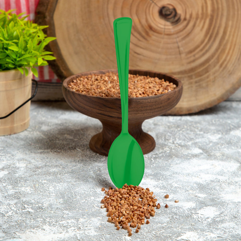 Green Disposable Plastic Party Spoons - 600 Spoons