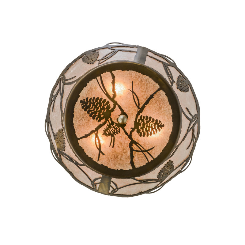 Rustic Lodge 3 - Light Semi Flush Mount