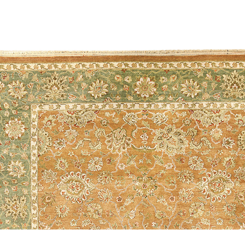 High-Quality Hand-Knotted Peach Area Rug