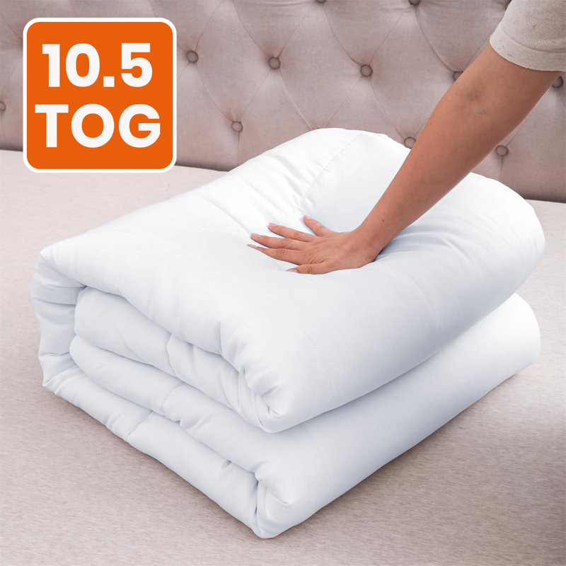 Anti-Allergy Hollowfibre Duvet 10.5 Tog – All Seasons Soft, Lightweight & Breathable Bedding Quilt, Super King