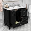 Meuble-lavabo de salle de bain avec portes à fermeture en douceur, cuve à débordement et rangement polyvalent-770757533