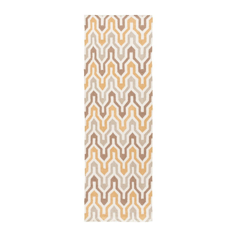 Robby Flatweave Wool Chevron Indoor Rug, Runner 2'6" x 8'