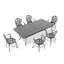 Ensemble de meubles de patio en fonte d'aluminium avec coussins, ensemble de salle à manger classique-1247585982