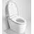 Basic Smart Toilet Tankless Auto-Open Flushing Foot Sensor Soft Closing Seat White (No Bidet Function)