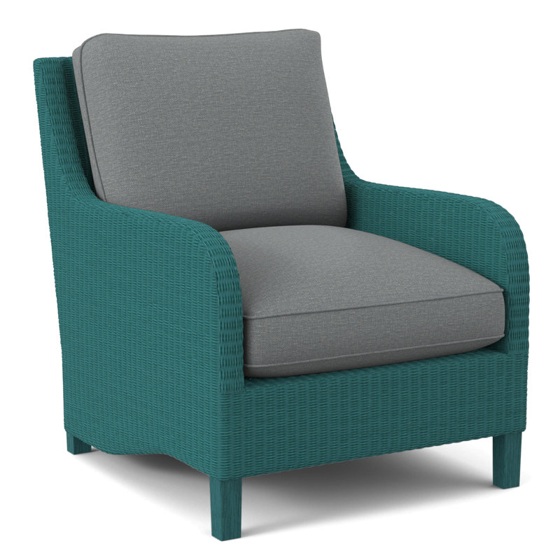 Gibraltar Armchair, Light Blue Performance Fabric; 0851-55, Celery