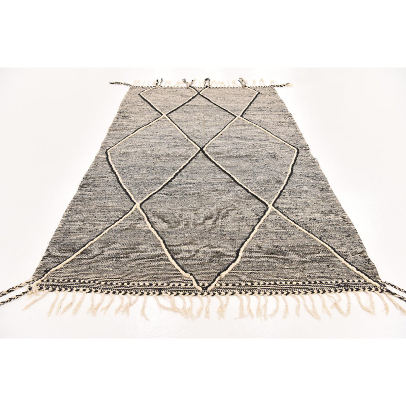 Tapis noir et blanc Orpheus