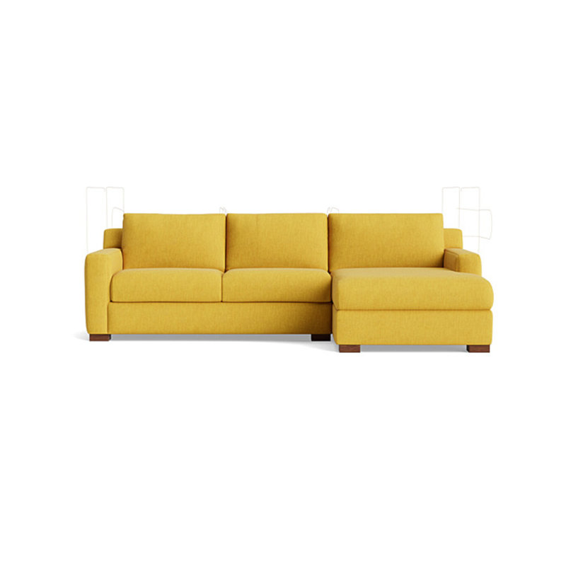 Catalina Chaise Sectional, Performance Weave - Carrot, Right Hand Facing