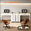 Computer Desk with Drawers & Headphone Hook, Reversible Home Office PC Desk with Storage, 120 x 48 cm, Compact Study Bedroom Table-1218751928