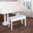 Piano Bench With Padded Cushion And Wooden Frame, Button Tufted Keyboard Bench