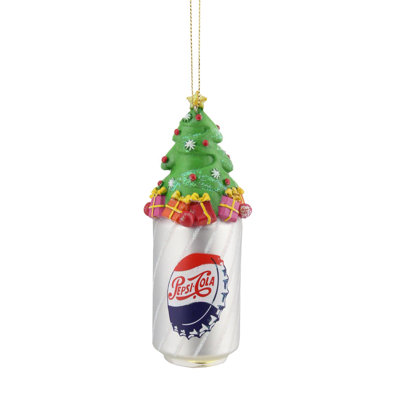 Décoration en forme de bouchon de bouteille en verre pour sapin de Noël 4,75 "