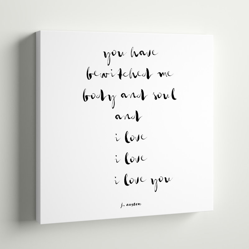 «Classic Quotes III» par Jarman Fagalde, art textuel sur toile tendue, H 12 po x l 12 po