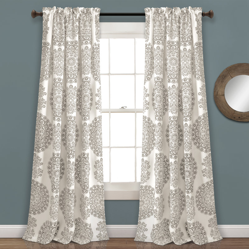 Room Darkening Curtain Pair, Grey, 132cm W x 241cm L