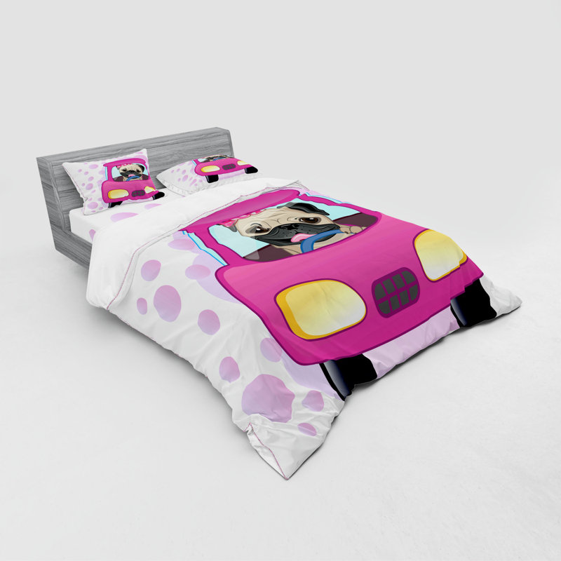Ensemble de housse de couette carlin, Housse de couette grand + 3 pièces supplémentair