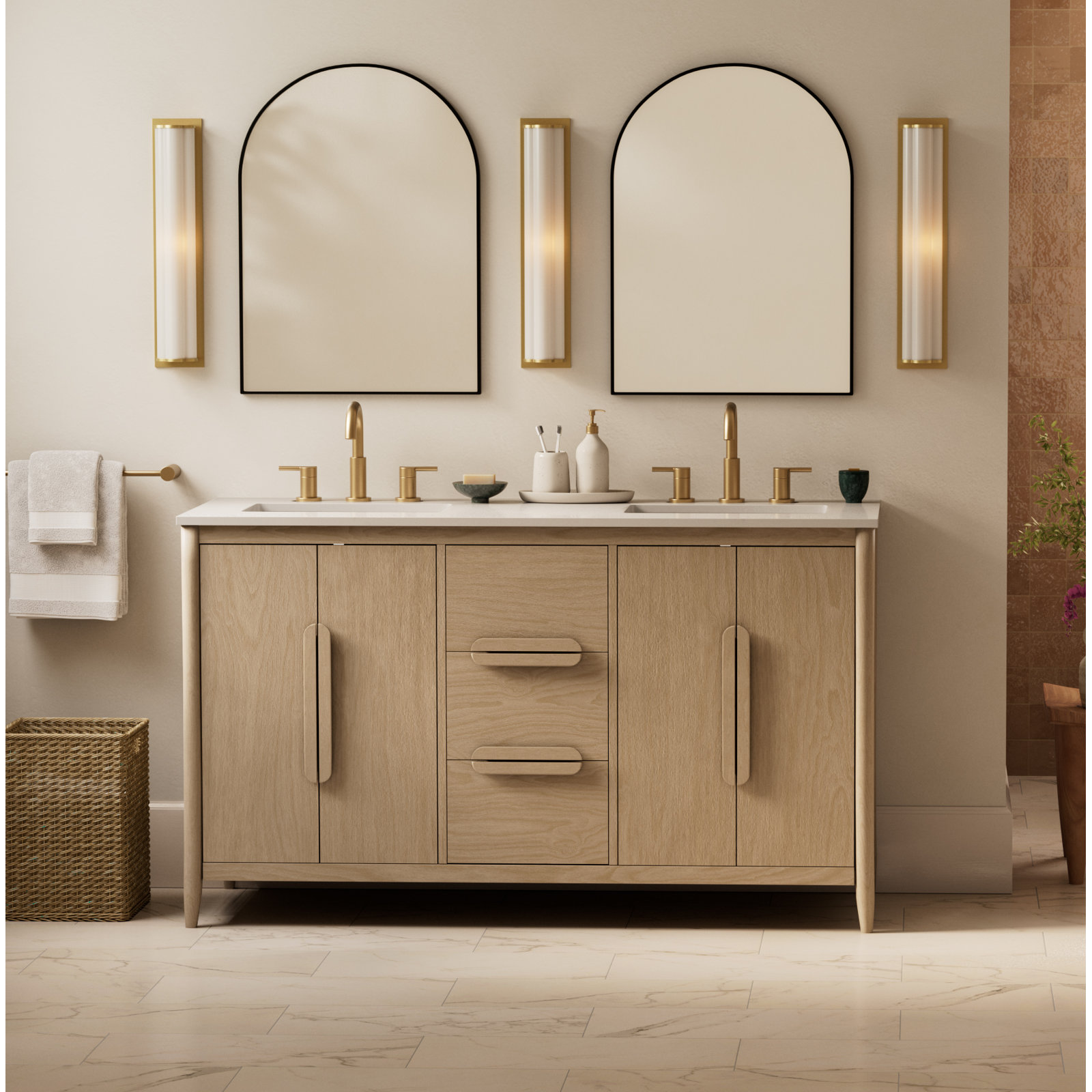 Freya Single Ribbed Dimmable LED Vanity Light