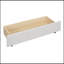 Lit plateforme tapissier avec tête de lit à motif brique, avec gigogne et 2 tiroirs, tissu en lin-46963865-46963879