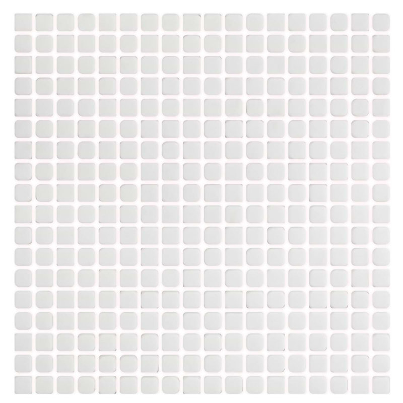 Venini .5" Mini Square Frosted Glass Mosaic Tile, White