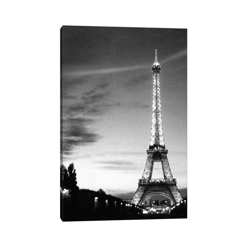Tour Eiffel par PhotoINC Studio - reproduction de photo à cadre flottant, Toile tendue, H 48 po x l 32 po x P 1,5 po