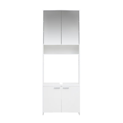 Luis 68.5cm Single Bathroom Vanity Base Only in Glossy White